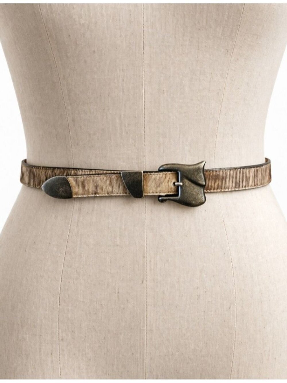 Streets Ahead Belt S Leather Distressed Boho Western Buckle Santa Monica USA - Picture 1 of 16